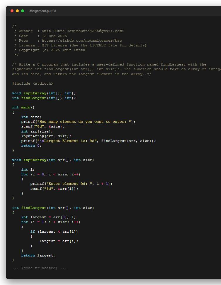 Write a C program that includes a user-defined function named findLargest with the signature int findLargest(int arr[], int size);. The function should take an array of integers and its size, and return the largest element in the array.